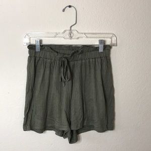 Olive green high waisted shorts
